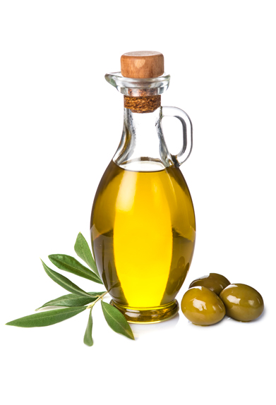 aceite-de-oliva-en-cristal-con-aceitunas
